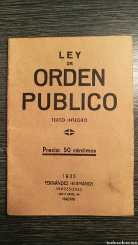 LEY DE ORDEN PÚBLICO.