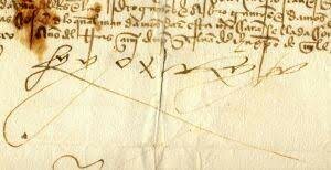 Fernand II d'aragò firma la sentència arbitral de Guadalupe