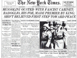 Mussolini brought down by coup during ww2