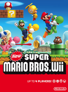 The release of New Super Mario Bros Wii
