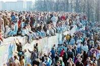 The Berlin wall comes down