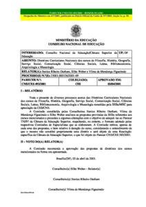 Ensino de Biblioteconomia - Parecer CNE/CES 492/2001 - 2001