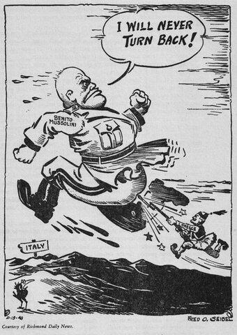 Mussolini brought down by coup during WWII