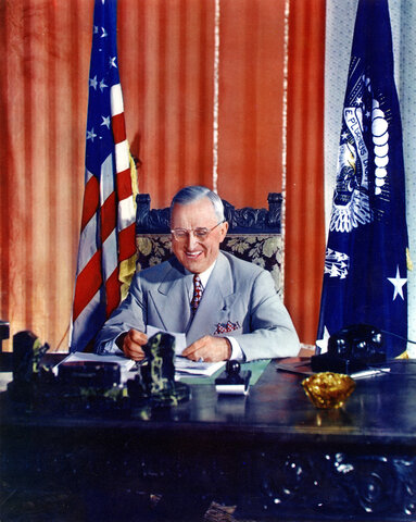 Truman takes office