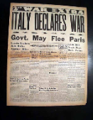 Italy enters WWII on side of Germany