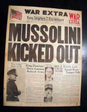 Mussolini brought down by coup during WWII