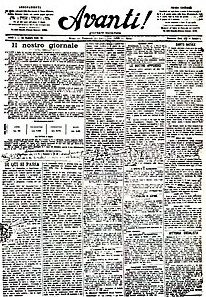 Mussolini begins work as editor for the Socialist Party newspaper Avanti