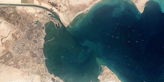 The opening of the Suez Canal