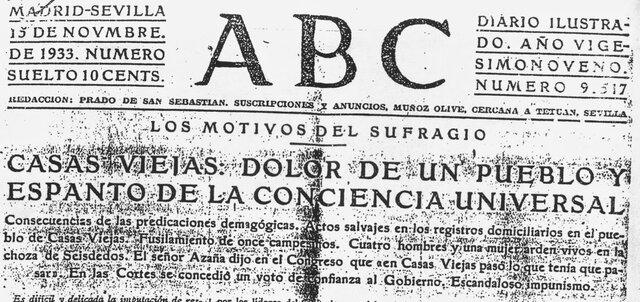 Sucesos de casas viejas. Elecciones a Cortes