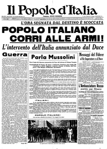 L'ITALIA ENTRA IN GUERRA