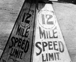 The first ever speed limit law was put in place
