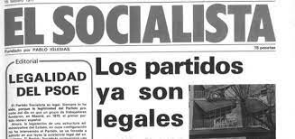 Legalización del PSOE.