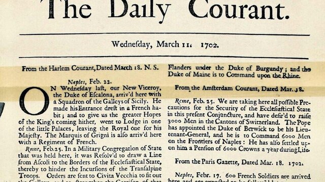The first daily English-language newspaper