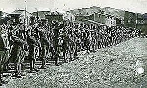 Llegada primeros soldados italianos de Musolini para ayudar a los franquistas