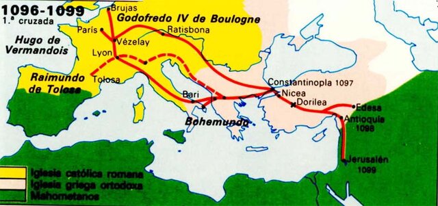 Jerusalén conquistada por los cruzados.