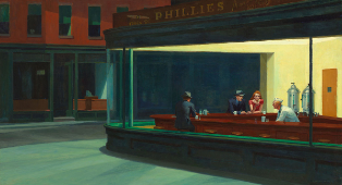 E. Hopper. Nighthawks (Noctámbulos)