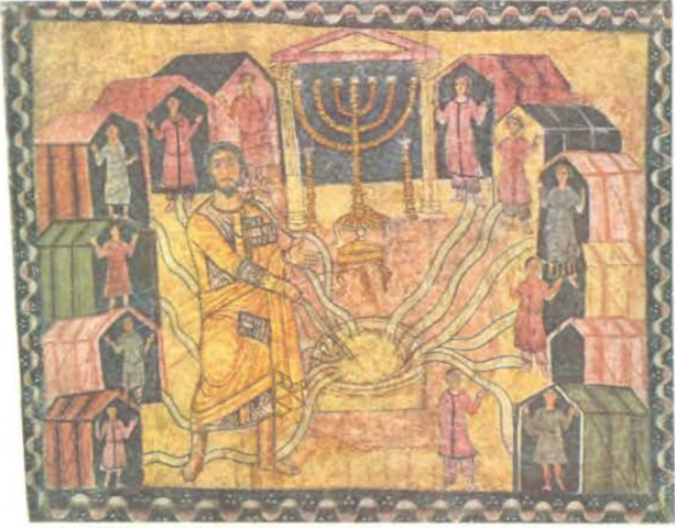 Moisés haciendo brotar agua de una roca, h. 245-256