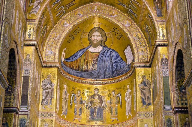 El Cristo Rey del Universo (con Virgen, el Cristo niño y cantos), h. 1190