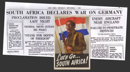 The new South African government led by Jan Smuts declares war on Germany