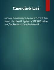 I Convención de Lomé