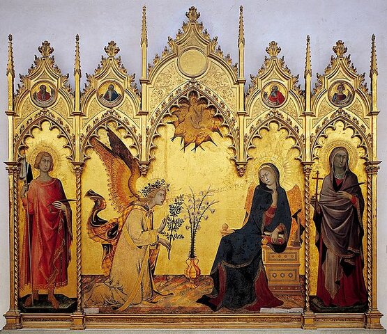 Simone Martini y Lippo Memmi, La anunciación, 1333