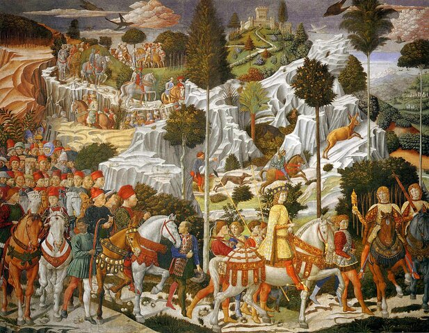 Benozzo Gozzoli, El viaje de los reyes magos a Belén, h. 1459-1463