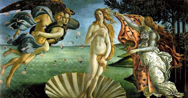 Sandro Botticelli, El nacimiento de Venus, h. 1485