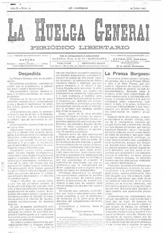 Ferrer Guardia edita diari "La Vaga General"