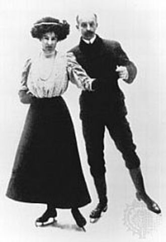 Since there was no women's competition, figure skater Madge Syers of Britain enters the men's world championships and places 2nd.