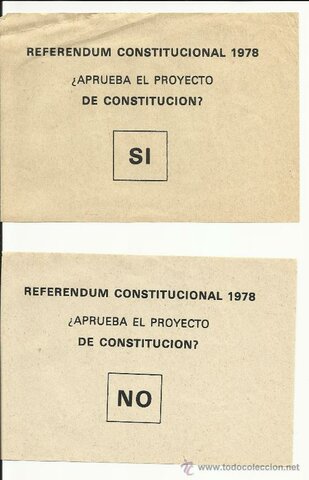 Aprobación por referéndum de la Constitución de 1978
