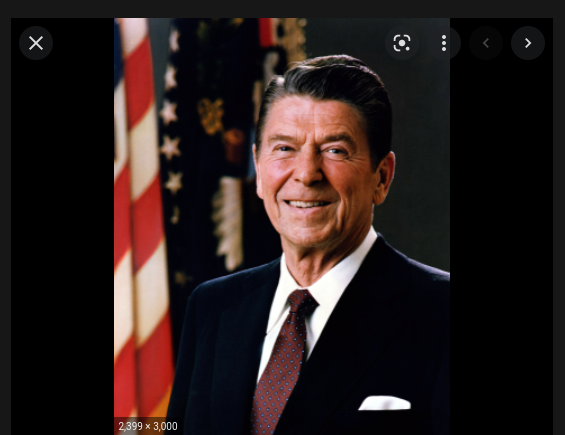 Reagan becoming president