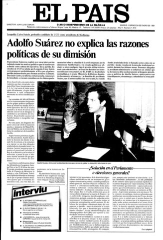 Adolfo Suárez dimite