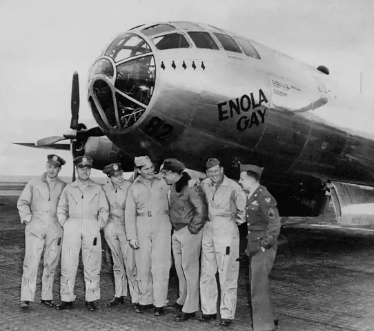 The first atomic bomb is dropped on the Japanese city of Hiroshima by a US B29 Superfortress bomber, called the ‘Enola Gay’. It is estimated that 200,000 people die as a result.