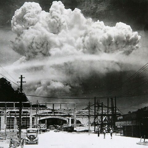 A second atomic bomb ‘Fat Man’ is dropped on the Japanese military port of Nagasaki by US Superfortress ‘Bockscar’; a further 200,000 deaths result.