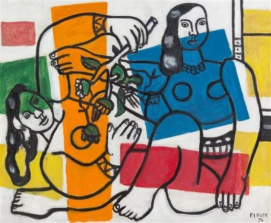 Two Women Holding Flowers, Fernand Léger