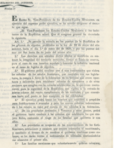 Law of April 6. 1830