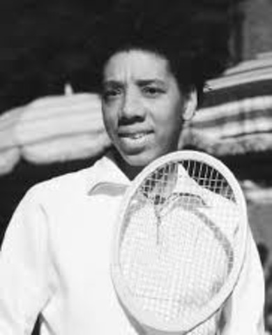Althea Gibson is the 1st black person to win a tennis Grandslam title.