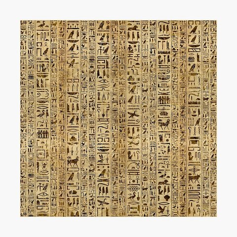 Hieroglyphics or Papyrus