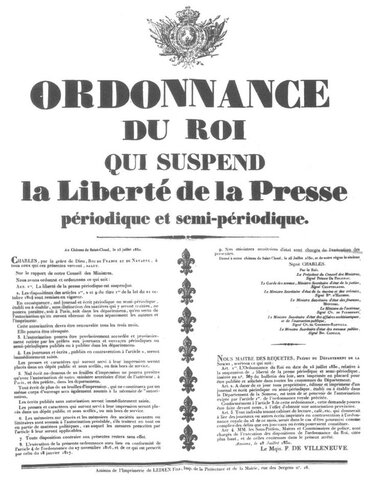 Publication of the Four Ordinances