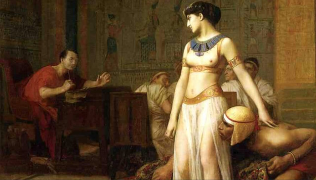 Cesar llega a Egipto y nombra a Cleopatra Faraona