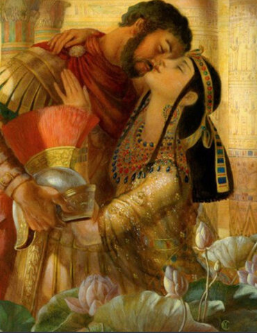 El general romano Marco Antonio se casa con cleopatra