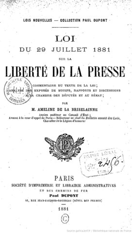 Loi sur la liberté de la presse