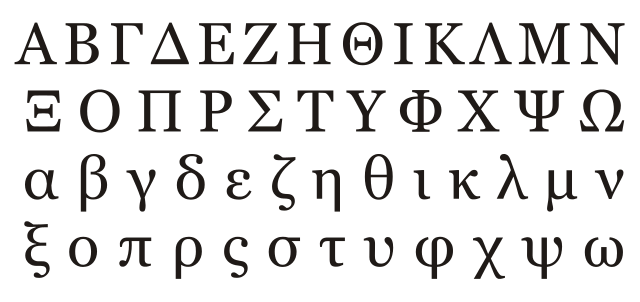 creación del alfabeto griego.