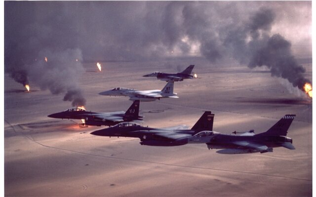 U.S. initiate military action against Iraq (The Gulf War)