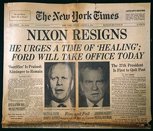 Nixon resigned due to Watergate scandal