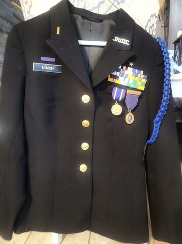 Earning my Purple Heart Leadership award for ROTC.