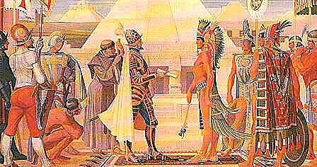 Llegan los españoles a Tenochtitlan