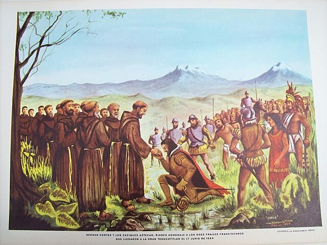 Llegan los Franciscanos a la Nueva España