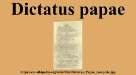 Timeline: Dictatus papae - conseguenze nella storia