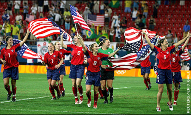 The U.S Women's soccer team wins 1st Women's World Cup.